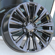 Cadillac Wheels CD04 22x9.0 6x139.7 Gloss Black Face fit Escalade Platinum Escalade-V