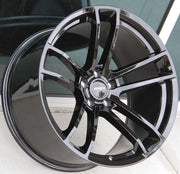 Chrysler Wheels F1199 20x11 5x115 Gloss Black Fit Charger Challenger Widebody only SRT Hellcat.