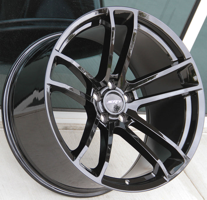 Chrysler Wheels F1199 20x9.5/20x11 5x115 Gloss Black fit 300 300C SRT Hellcat Redeye Style