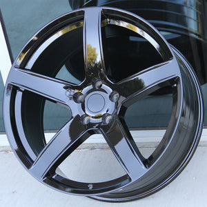 Dodge Wheels V1185 22x10 5x127 Gloss Black fit Durango Journey Hellcat Style