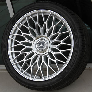 Mercedes Benz Wheels OS FF01 24x10 5x130 Silver Machined fit G Wagon G350 G400 G450 G500 G550