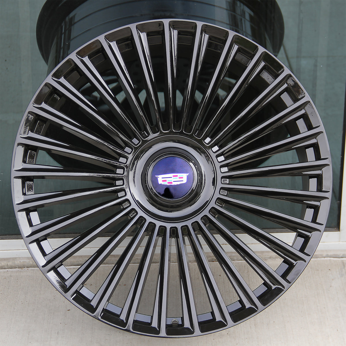 Cadillac Wheels FF02 24x10 6x120 Flow Forged Gloss Black fit XT5 XT6 w ...