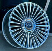 Mercedes Benz Wheels OS FF02 20x8.5/20x10 5x112 Silver Machined fit S CL E CLK SLK CLASS 350 450 500 550 560 580