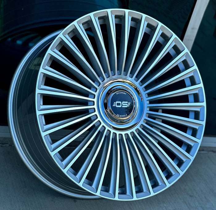 Mercedes Benz Wheels OS FF02 20x8.5/20x10 5x112 Silver Machined fit S CL E CLK SLK CLASS 350 450 500 550 560 580