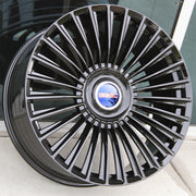 GMC Wheels FF02 22x10 6x139.7 Gloss Black fit Sierra 1500 Yukon with Floating Caps