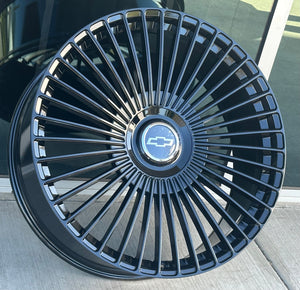 Chevy Wheels CD02 24x10 6x139.7 Gloss Black fit Silverado Tahoe Suburban