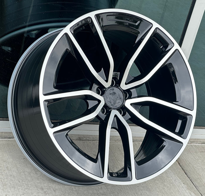 Mercedes Benz Wheels 5461 22x10/22x11 5x112 Black Machined fit ML GL GLE GLS CLASS 320 350 450 500 550