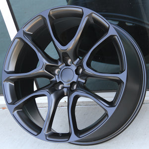 Dodge Wheels D003 22x9.5 5x127 Matte Black fit Durango SRT Trackhawk Style