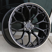 Mercedes Benz Wheels M020 19x8.5/19x9.5 5x112 Gloss Black Machined Lip fit C E CL CLK SLK S Class 280 300 350 450 550