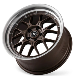 MFLow Racing Wheels MFL2 Matt Bronze Machined Lip