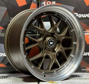 MFLow Racing Wheels MFL2 Matt Bronze Machined Lip