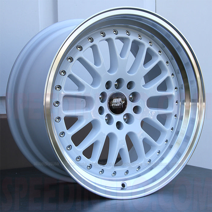 MST Wheels Mt10 White Machined Lip