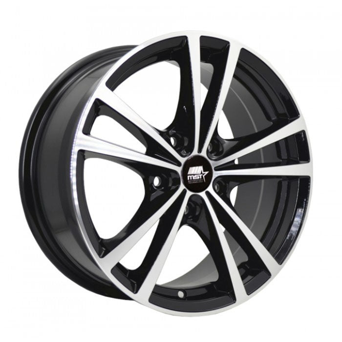 MST Wheels Saber Glossy Black Machined Face