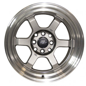 MST Wheels Time Attack Gunmetal Machined Lip