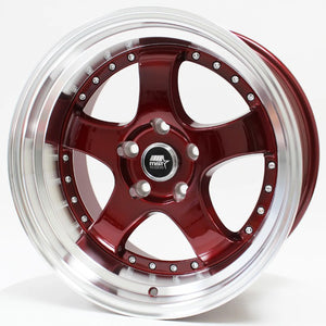 MST Wheels Mt07 Candy Red Machined Lip