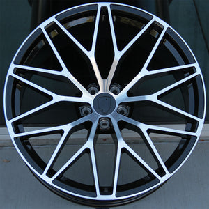 Porsche Wheels P006 21x9.5/21x10 5x112 Black Machined fit Macan S GTS Turbo