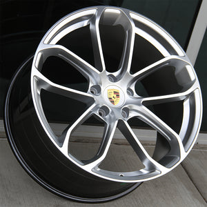 Porsche Wheels 2212 22x9.5/22x11 5x130 Hyper Silver fit Cayenne S GTS Turbo