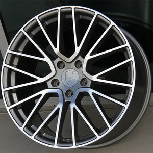 Porsche Wheels 5351 22x10/22x11 5x130 Gunmetal Machined Face fit Cayenne S GTS Turbo