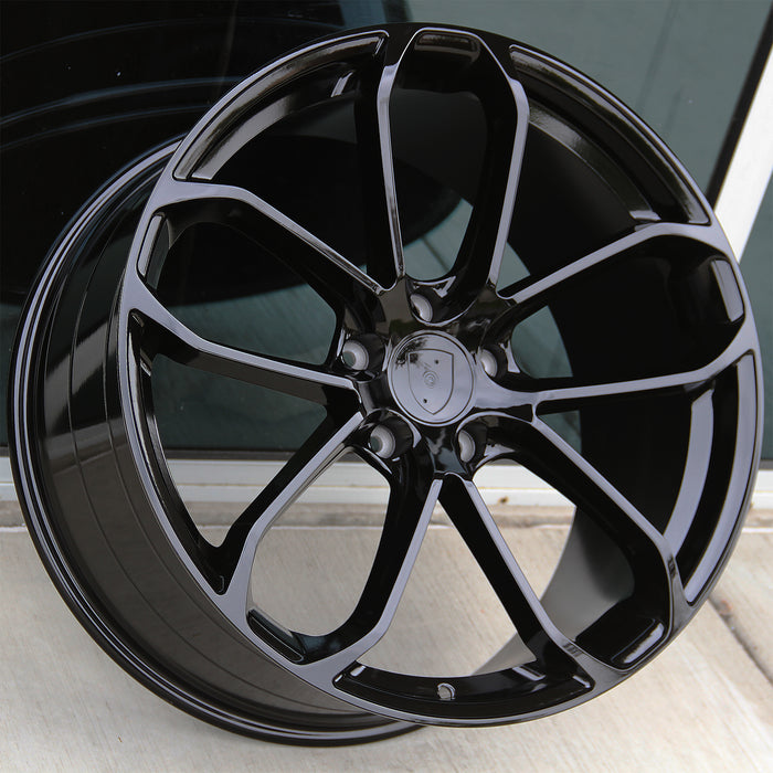 Porsche Wheels 2212 22x9.5/22x11 5x130 Gloss Black fit Cayenne S GTS Turbo