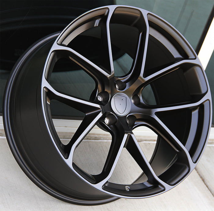 Porsche Wheels 2112 22x9.5/22x11 5x130 Matte Black fit Cayenne GTS Turbo