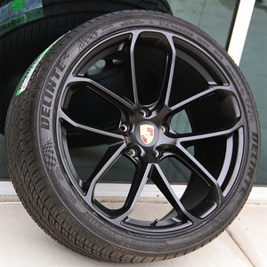 Porsche Wheels P004 22x9.5 5x130 Matte Black fit Cayenne GTS Turbo Flow Forged