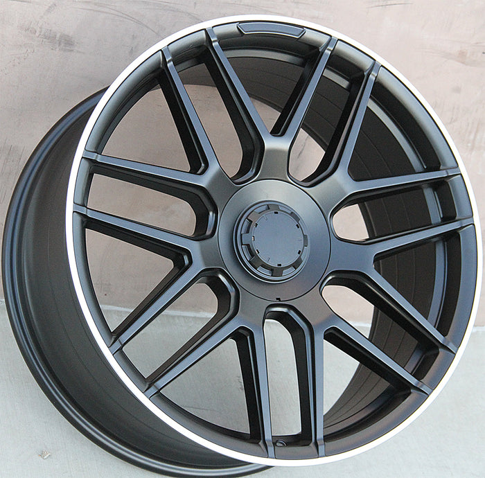 Mercedes Benz Wheels 5318 22x10/22x11 5x112 Matte Black Machined fit GLE GLS CLASS 350 450 550