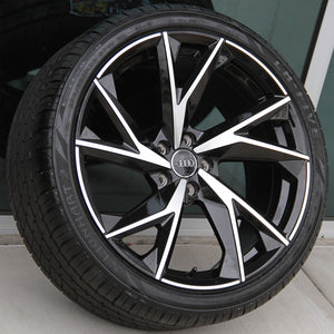 Audi Wheels 819 19x8.5 5x112 Black Machined fit A3 S3 A4 S4 A5 S5 A6 Q3 Q5