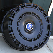 Rolls Royce Wheels R001 24x10 5X112 ET24 Matte Black fit Phantom Floating Caps