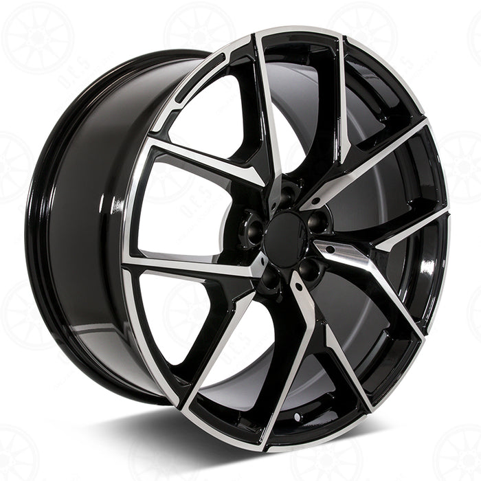 Mercedes Benz Wheels RM52 20x8.5/20x9.5 5x112 Black Machined fit E CL CLK SLK S SL Class 300 350 450 550