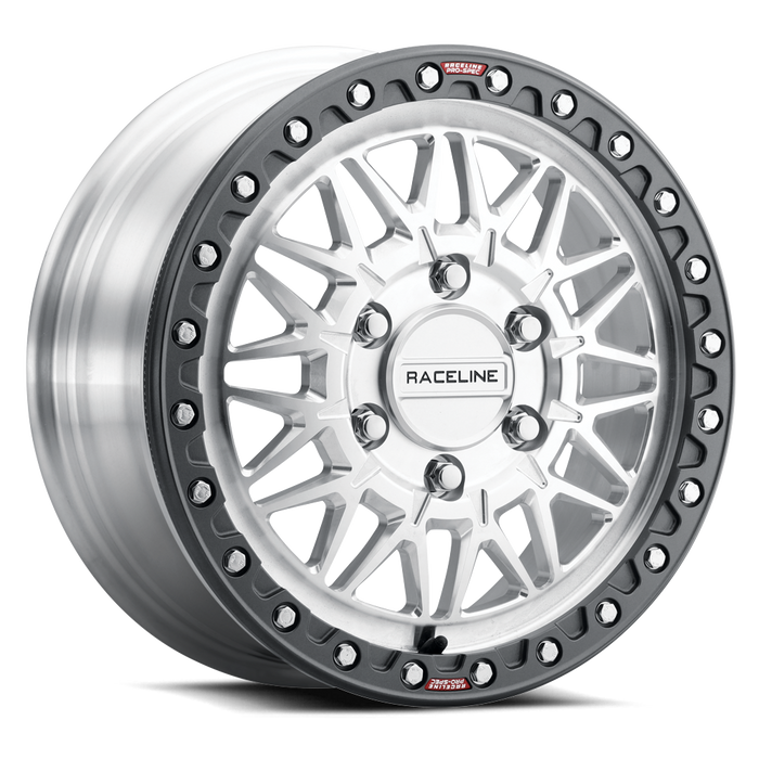 Raceline Wheels A13F-Omega Machined Black Ring