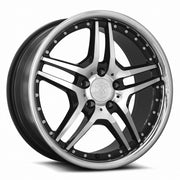MRR Wheels Rw2 Black W/ Stainless Lip