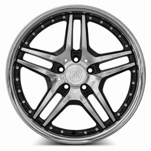 MRR Wheels Rw2 Black W/ Stainless Lip