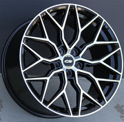 OS Si01 21x9.0 & 21x10.5 5x120 ET30/ET38 Black Machined Fit BMW 5Series 6Series 7Series