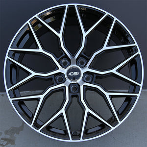 OS Si01 21x9.0 & 21x10.5 5x120 ET30/ET38 Black Machined Fit BMW 5Series 6Series 7Series