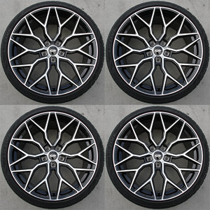 OS Si01 21x9.0 & 21x10.5 5x120 ET30/ET38 Black Machined Fit BMW 5Series 6Series 7Series