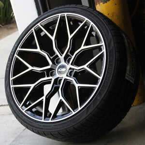 Porsche Wheels OS Si01 22x10 5x130 Black Machined fit Cayenne S GTS Turbo