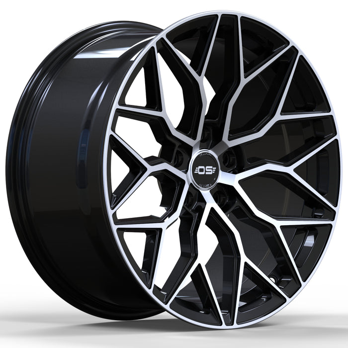 Jeep Wheels OS Si01 22x10 5x127 Black Machined fit Grand Cherokee Wrangler Durango SRT Style