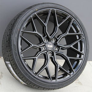 OS Si01 21x9.0 & 21x10.5 5x120 ET30/ET38 Gloss Black Fit BMW 5Series 6Series 7Series