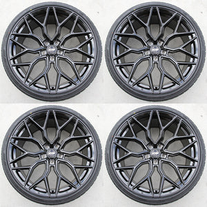 OS Si01 21x9.0 & 21x10.5 5x120 ET30/ET38 Gloss Black Fit BMW 5Series 6Series 7Series