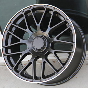 Mercedes Benz Wheels V5318 18x8.0 5x112 Satin Black Machined fit C E CL CLK SLK S Class 300 350 450 550