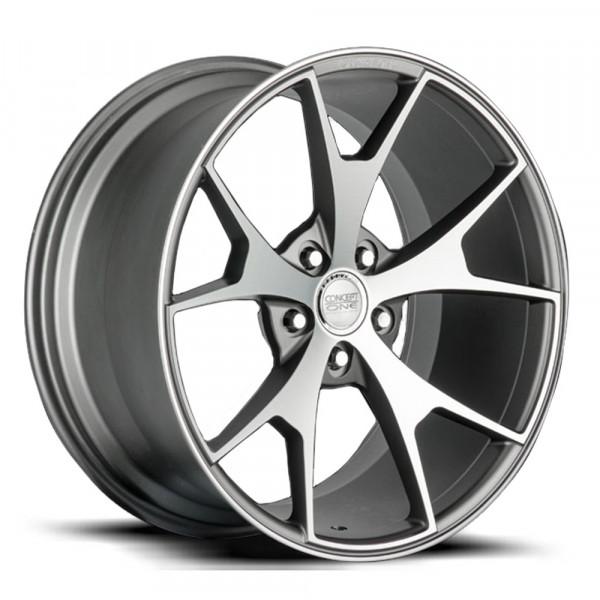 Concept One Wheels CSM5 Matte Gunmetal Machined