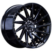 JNC Wheels JNC051 Gloss Black Gold Rivets