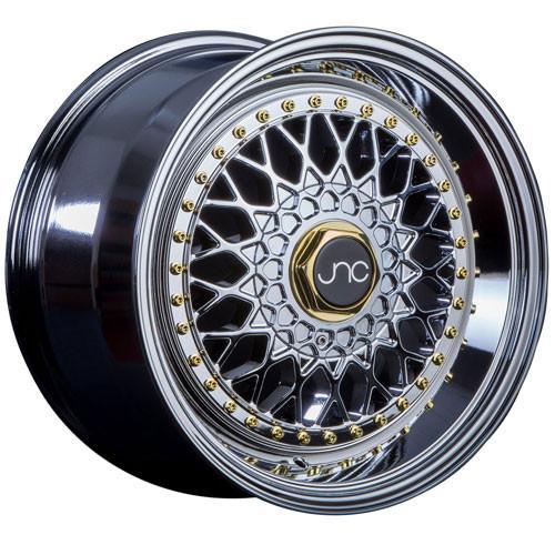 JNC Wheels JNC004S Hyper Black Gold Rivets