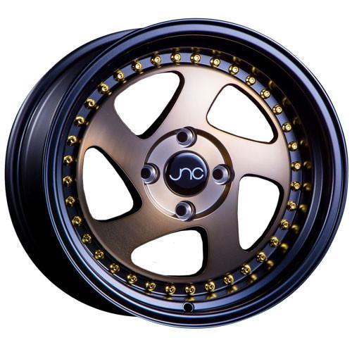 JNC Wheels JNC034 Matte Bronze Black Lip Gold