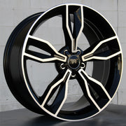 Audi Wheels 5507 19x8.5 5x112 Black Machined fit A3 S3 A4 S4 A5 S5 A6 Q3 Q5