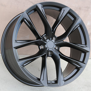 Tesla Wheels 5552 22x9/22x10 5x120 Matte Black fit Model X Model S Arachnid