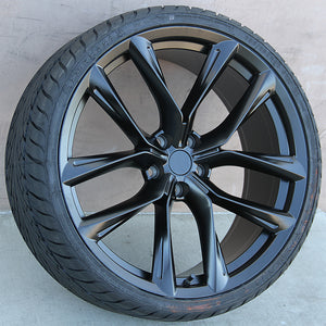 Tesla Wheels 5552 20x8.5 5x114.3 Matte Black fit Model 3 Arachnid