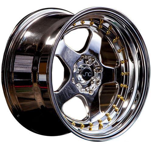 JNC Wheels JNC010 Platinum Gold Rivets