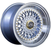 JNC Wheels JNC004S Silver Machined Lip Gold Rivets