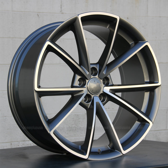 Audi Wheels 5477 18x8 5x112 Gunmetal Machined fit A3 S3 A4 S4 A6